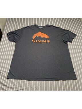 Simms Fly Fishing Trout Tech T-Shirt - Black Men's 3XL